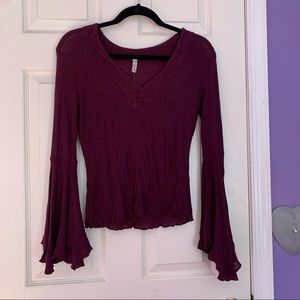 Free People Bell Sleeve Top